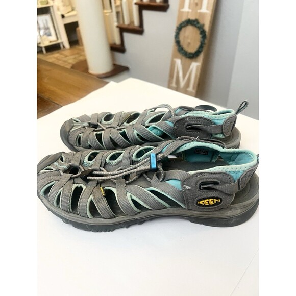 Keen Whisper Women’s Size 9 Waterproof Hiking Closed Toe Sandals Gray/Teal - Picture 1 of 6